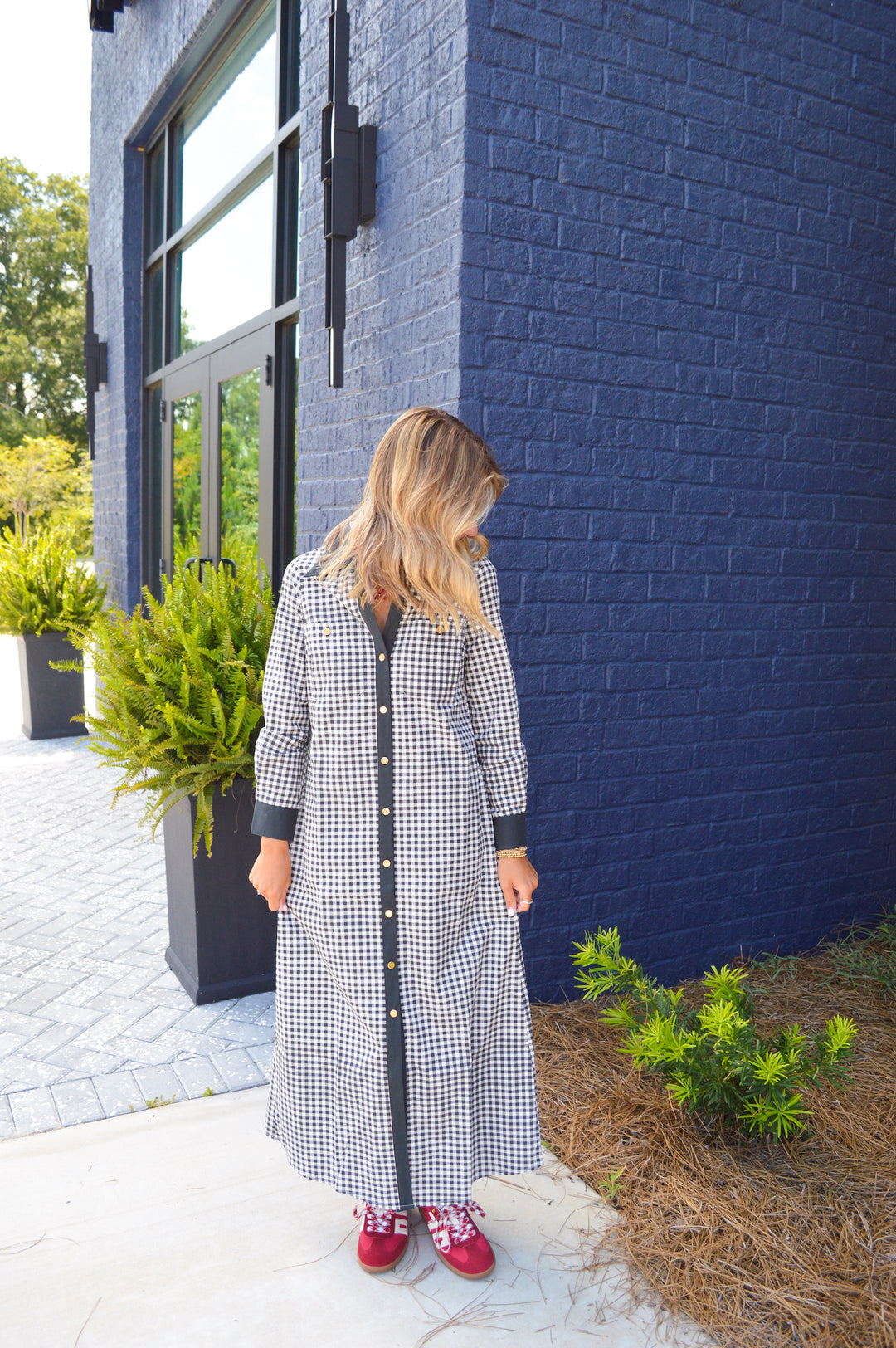 Harper Dress in Black Gingham