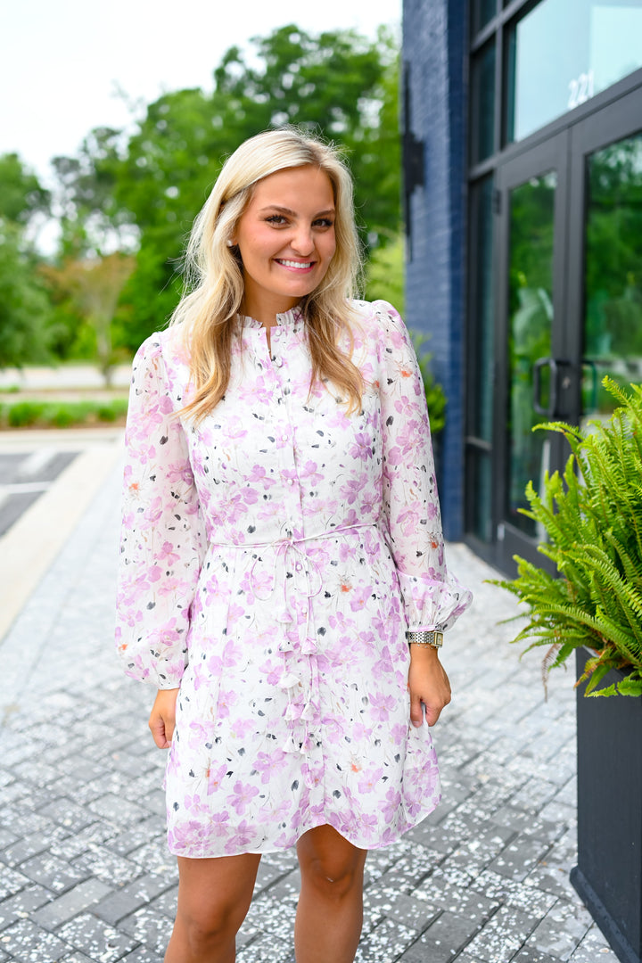 White Floral Valetta Mini Dress