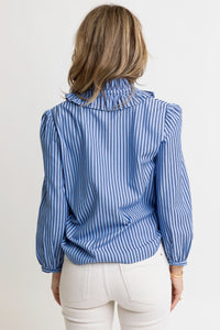 Blues Ruffle Top