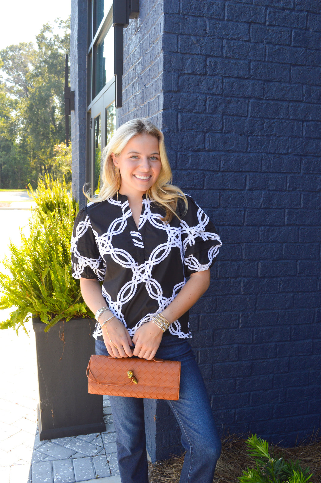 Wren Top in Black & White