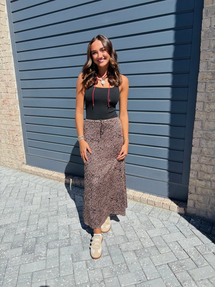 Leopard Midi Skirt