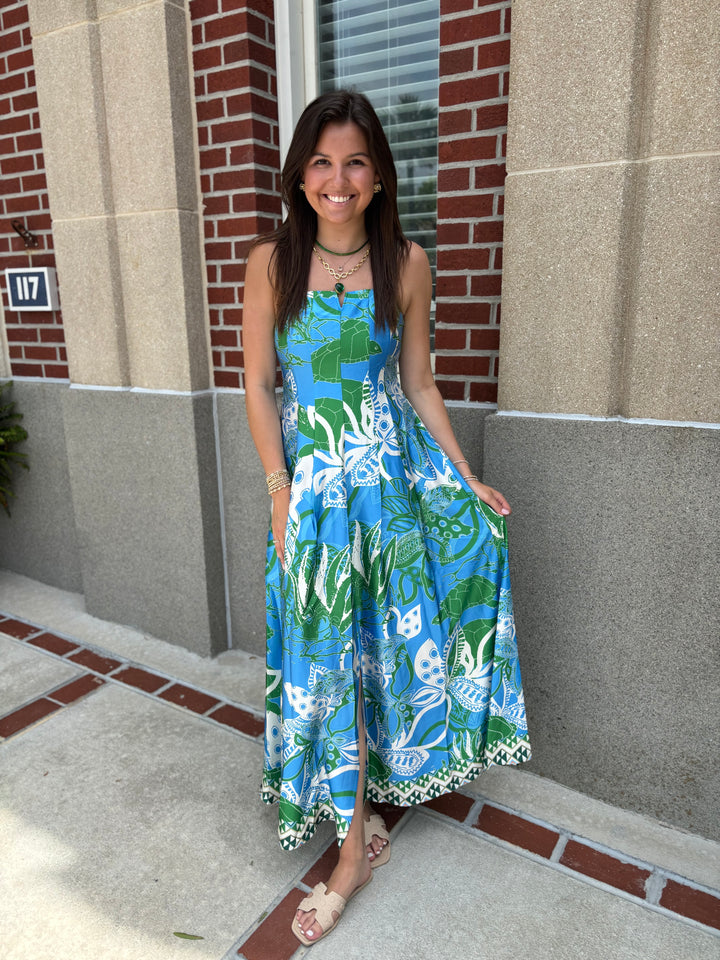 Turtle Blue Maxi Dress