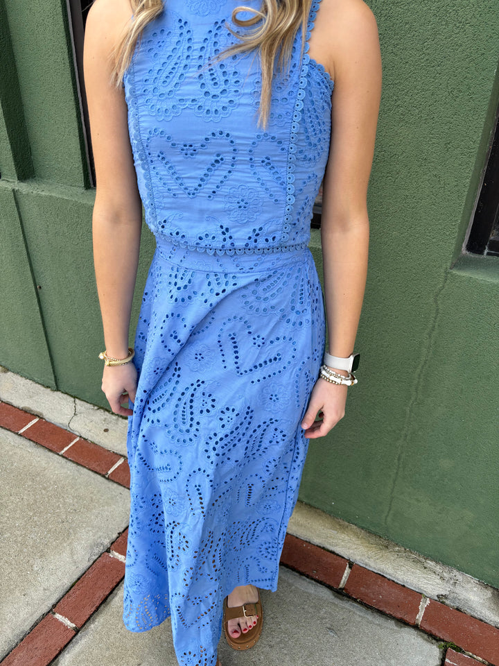 Blue Eyelet Set