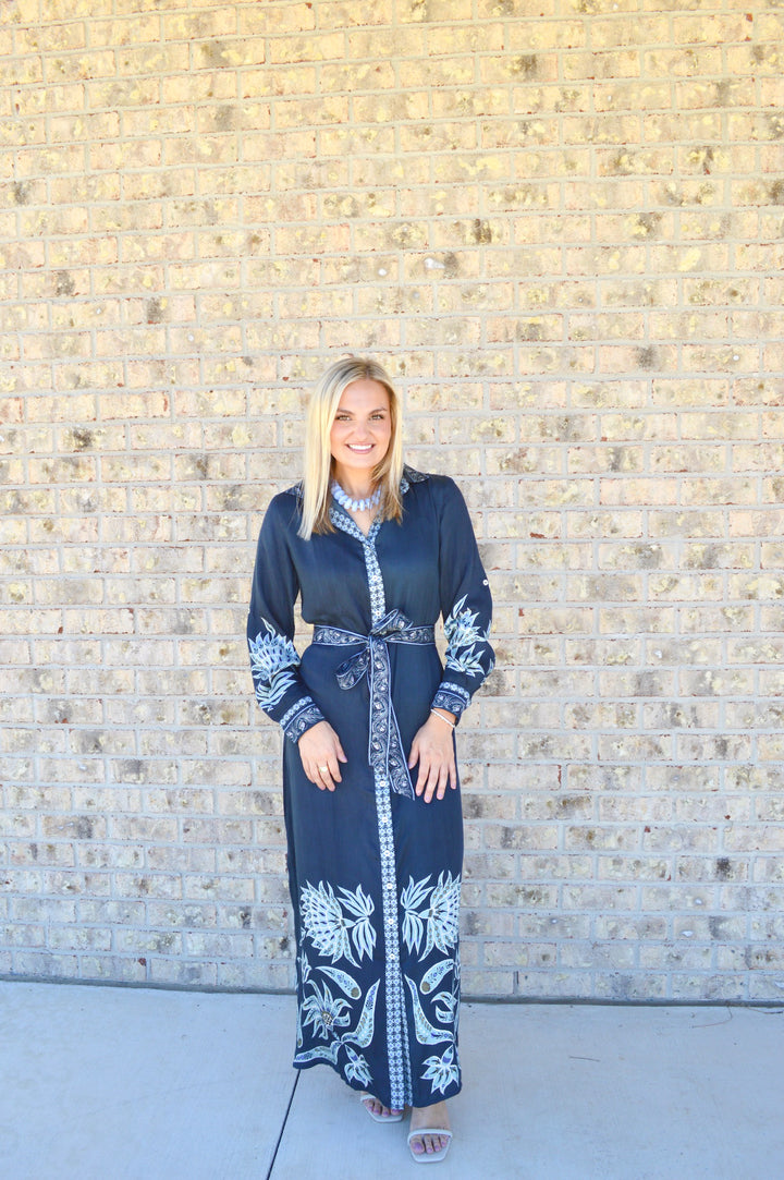Emma Shirt Dress in Alexia Nightfall