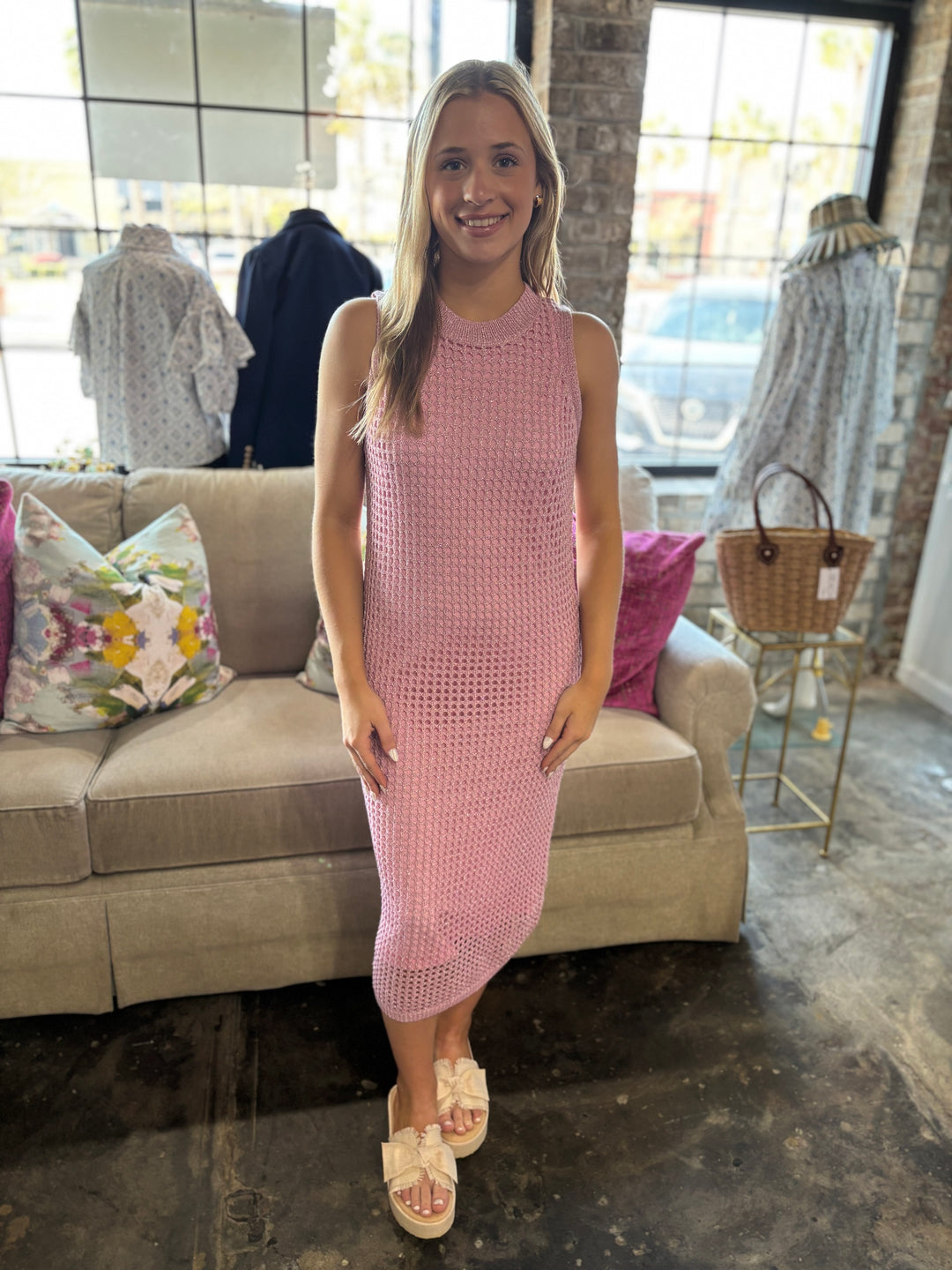 Pink Knit Maxi