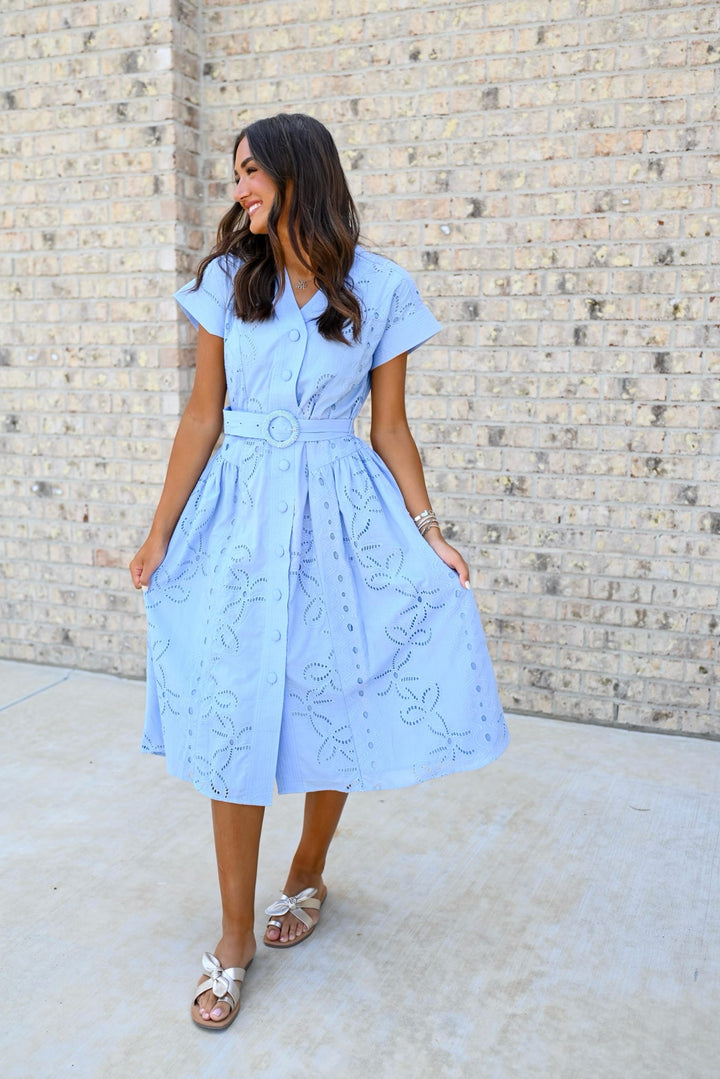 Blue Lily Garden Dress