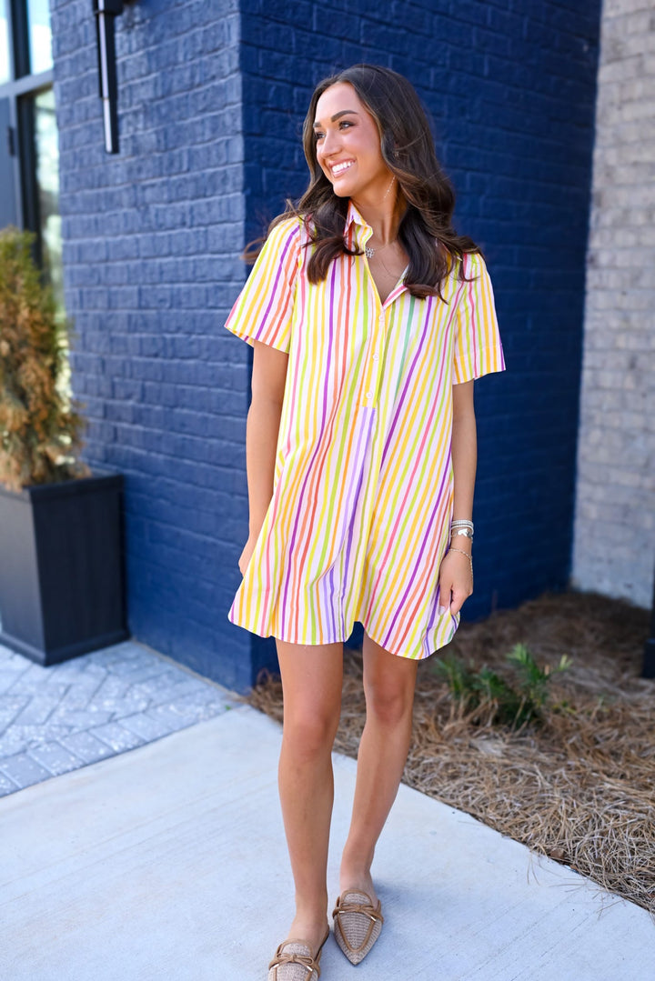 Paralia Stripes Shirt Dress