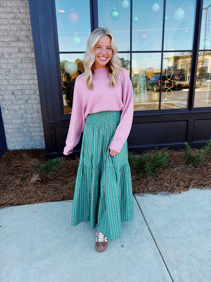 Forest Floral Maxi Skirt