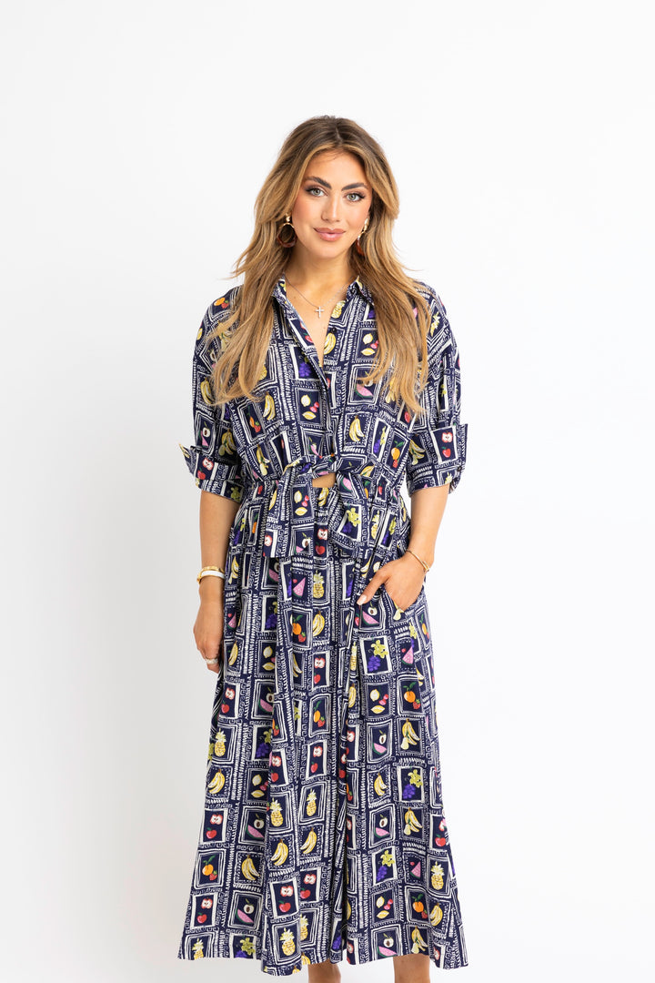 Italian Fruit Maxi Dress