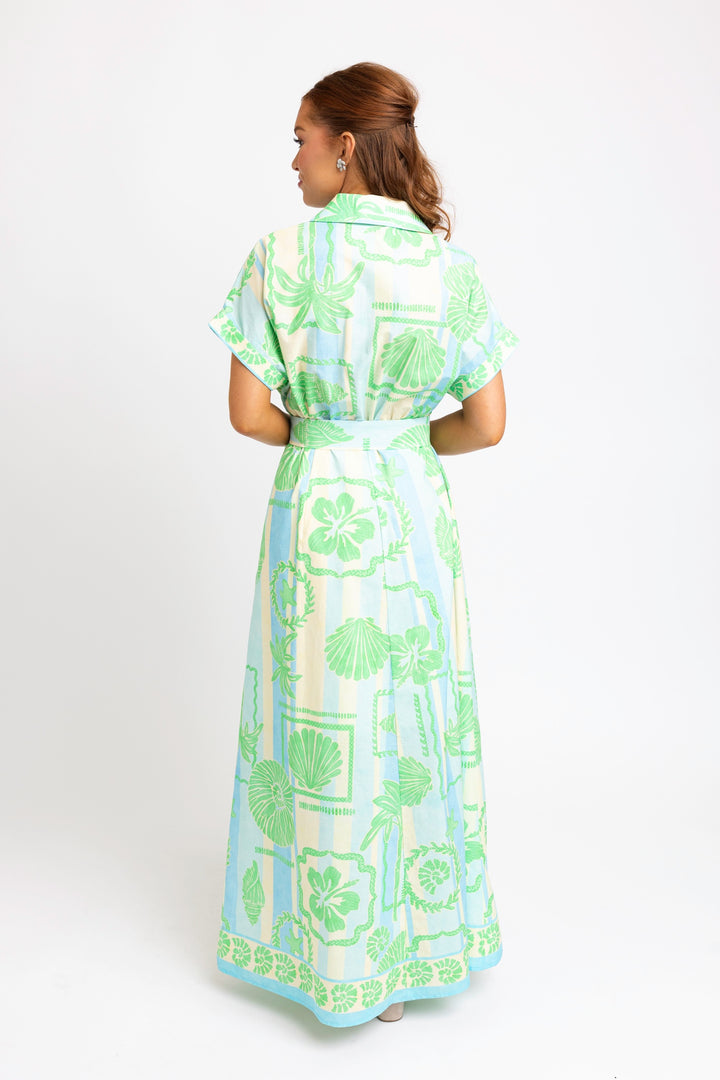 Seashell Belted Maxi Dress
