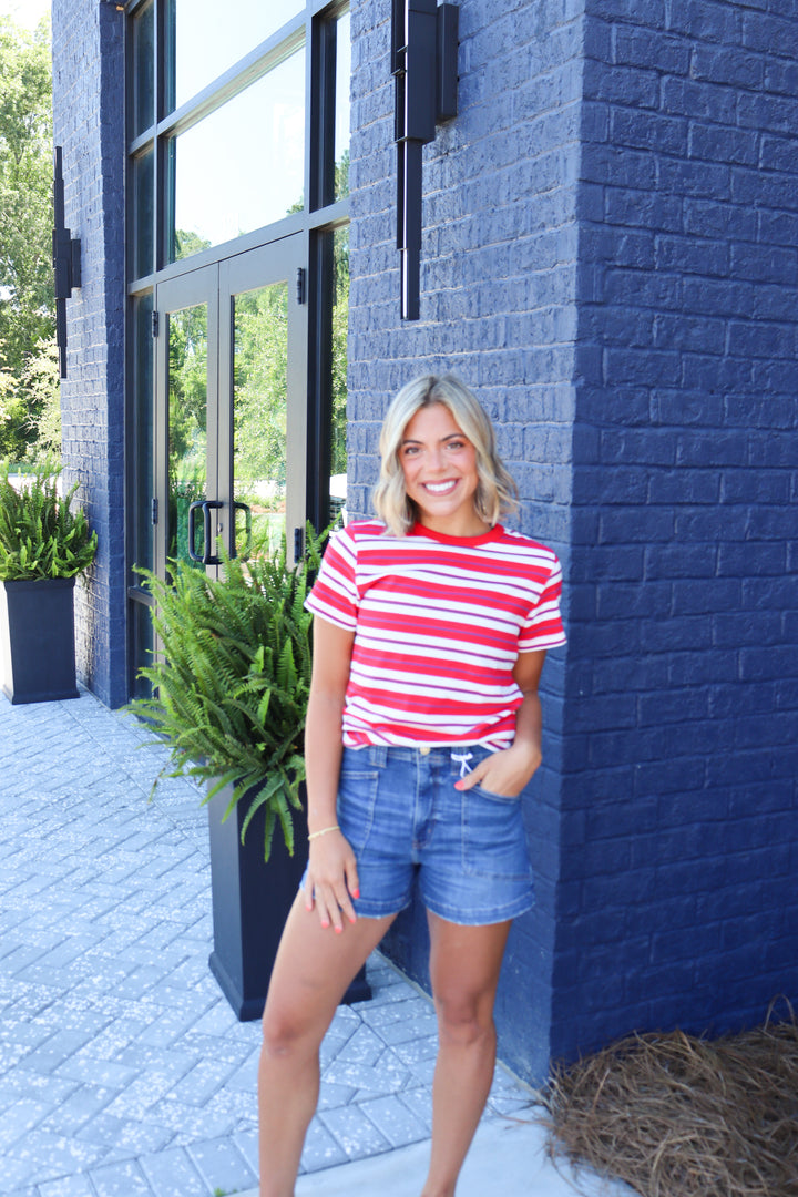 Valley Girl High Rise Shorts in Manhattan - Daze Denim