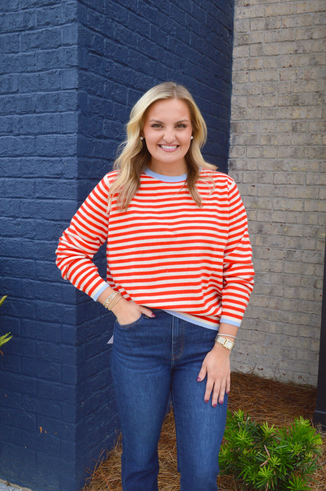 Red Striped Sweater