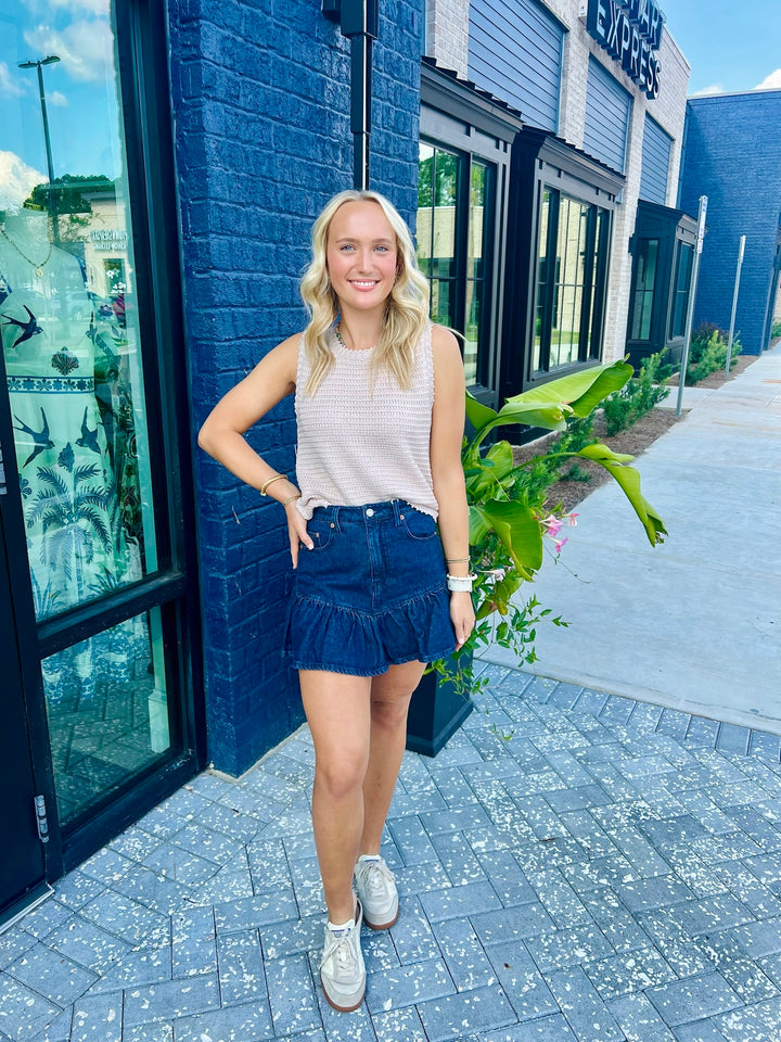 Smooch Ruffle Skirt - Daze Denim