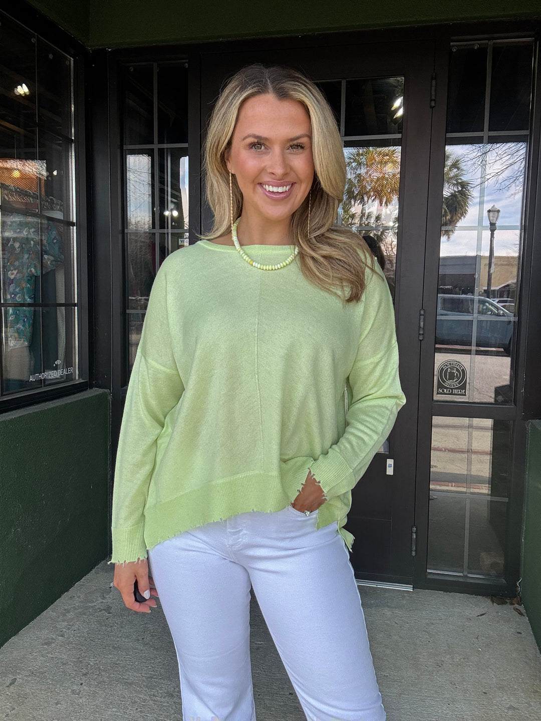 Lawson Top In Pale Lime