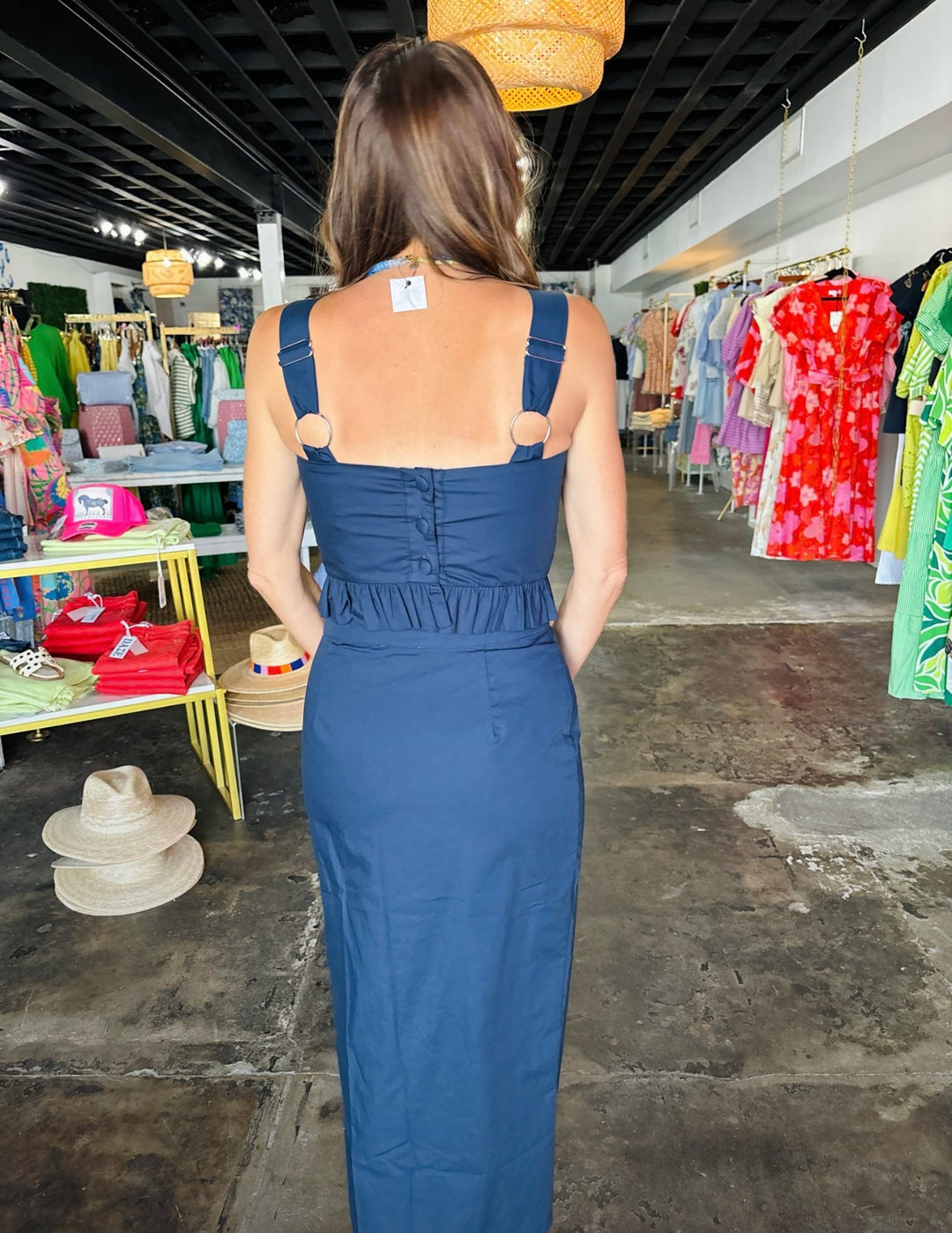 Navy Spirit Top and Skirt Set
