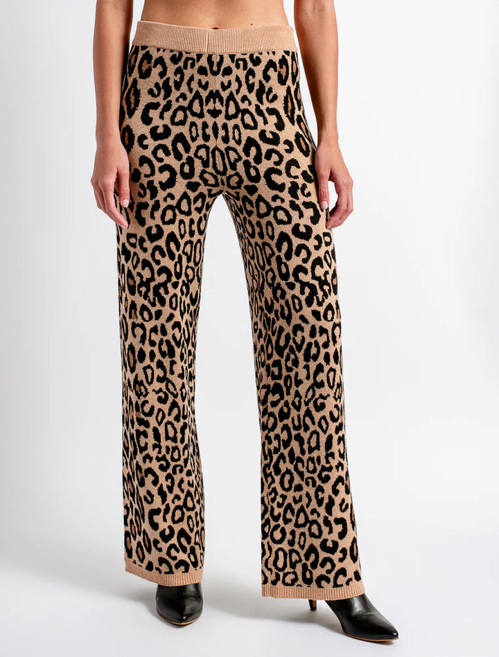 Leopard Knit Pants
