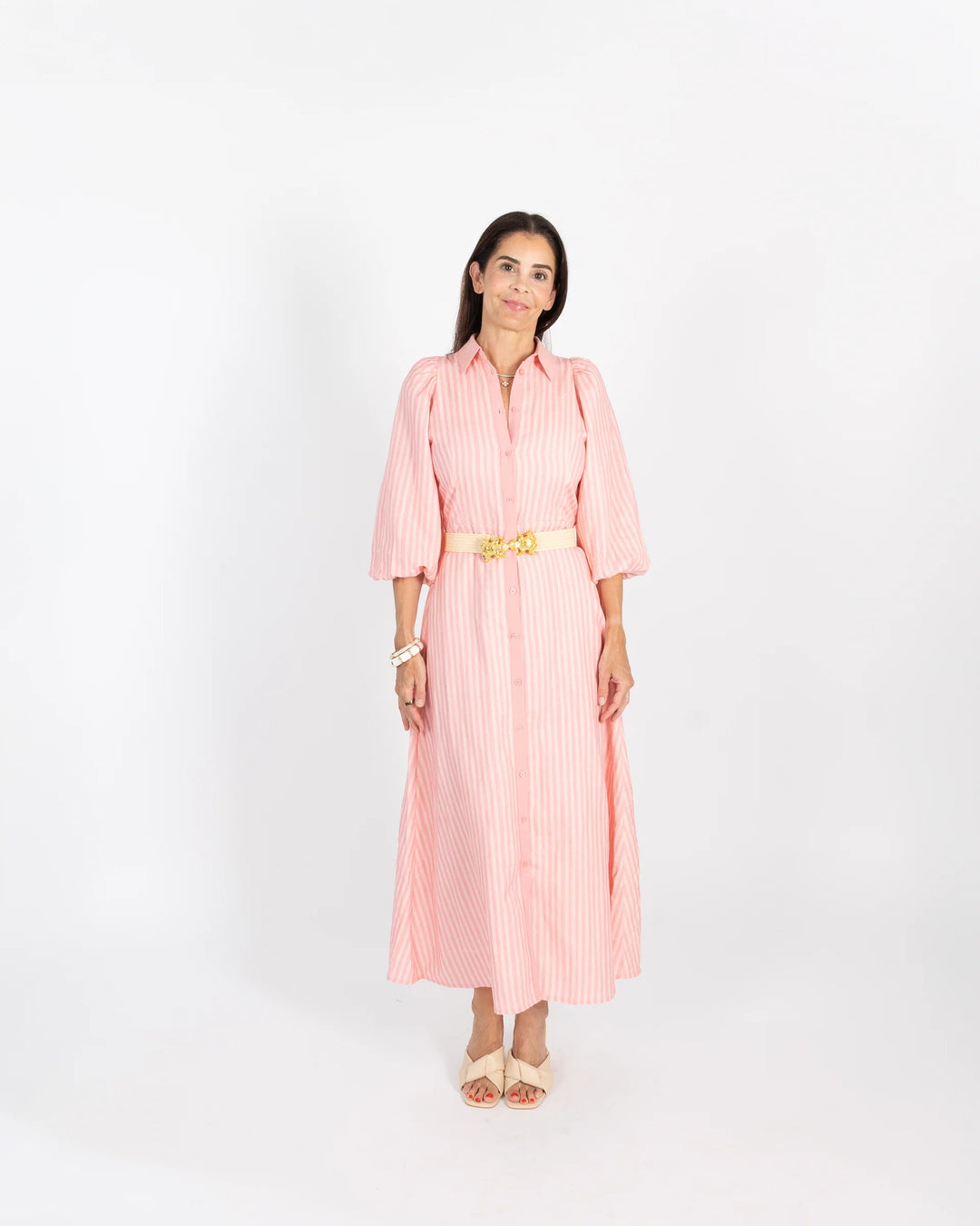 Pink Stripe Lyla Maxi Dress