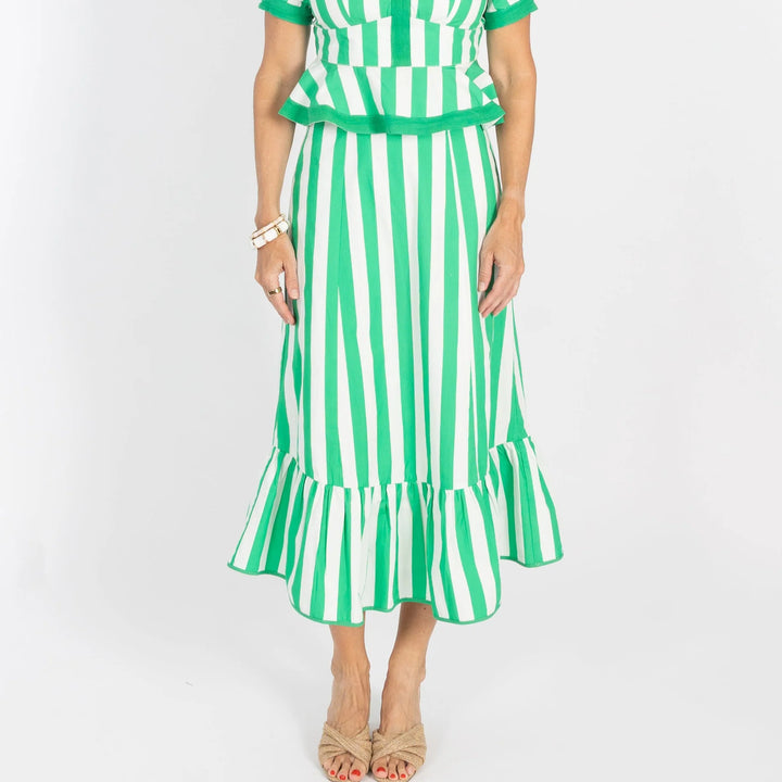 Green Stripe Addie Skirt