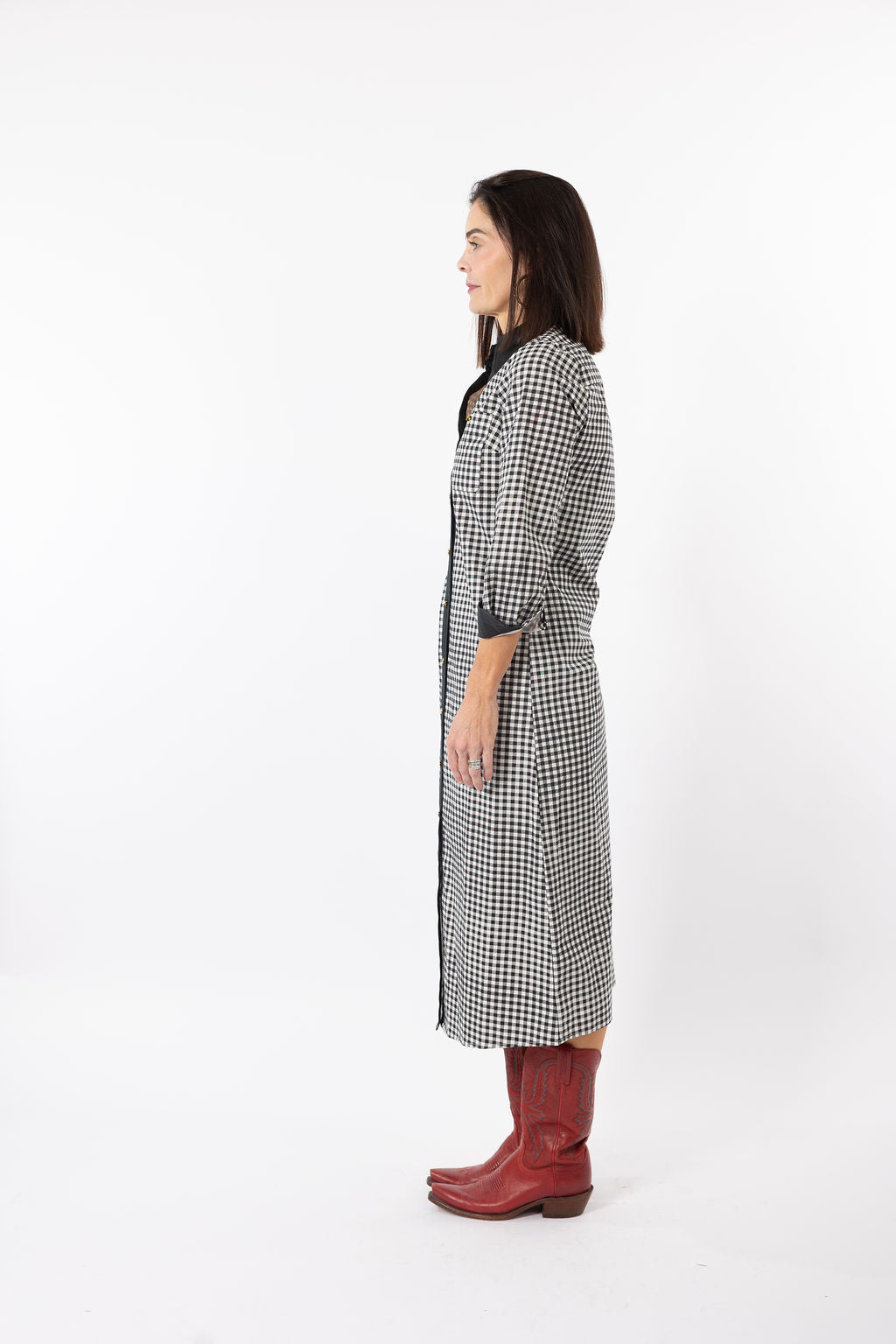 Harper Dress in Black Gingham