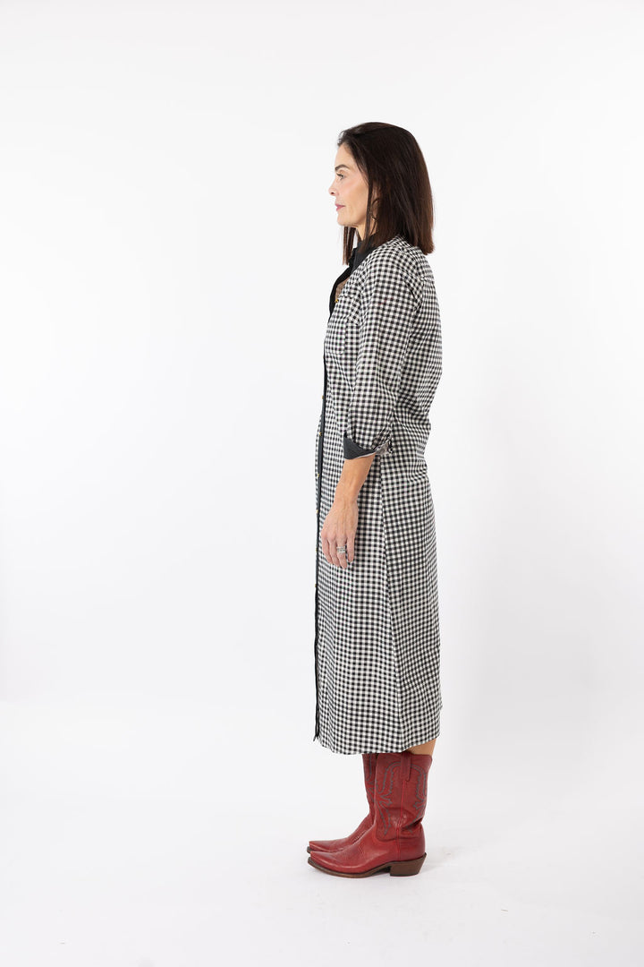 Harper Dress in Black Gingham