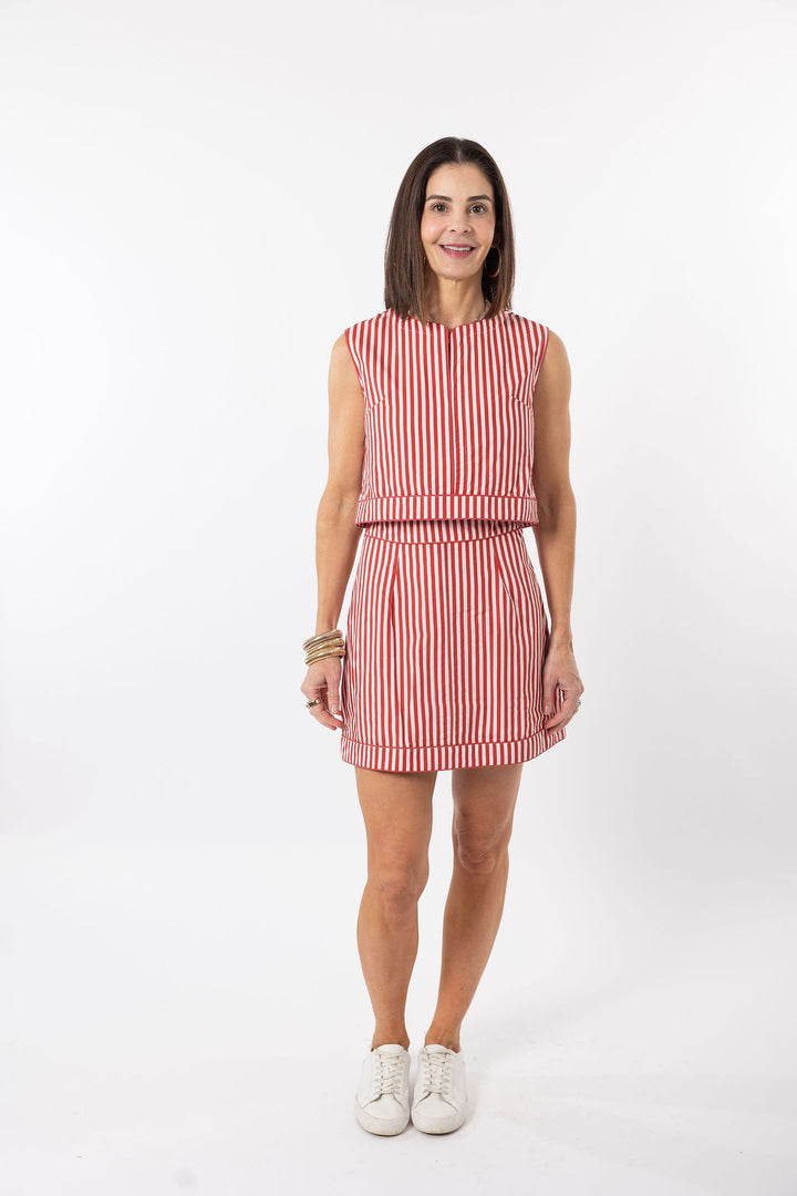 Emmy Skirt in Red Stripe