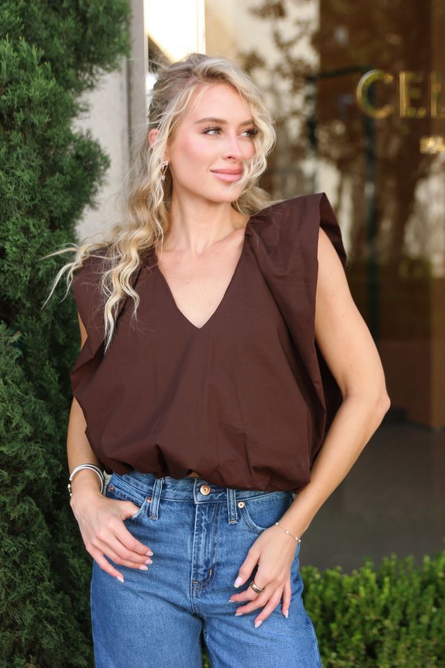 Brown Bubble Top
