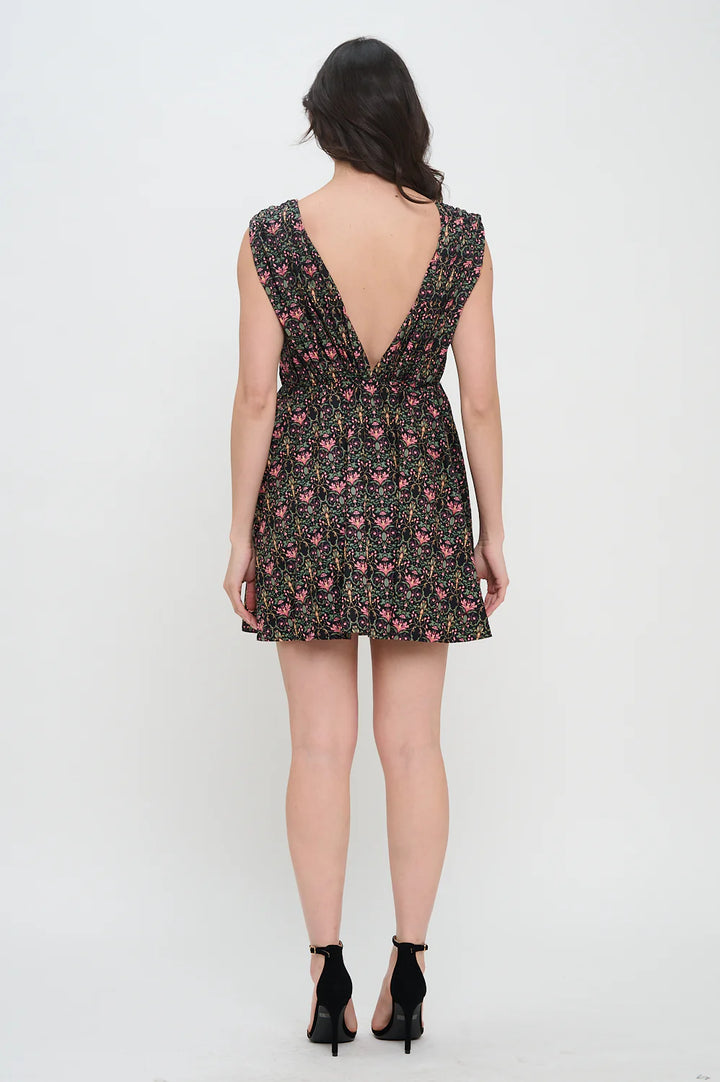 Indigo Garden Bow Dress
