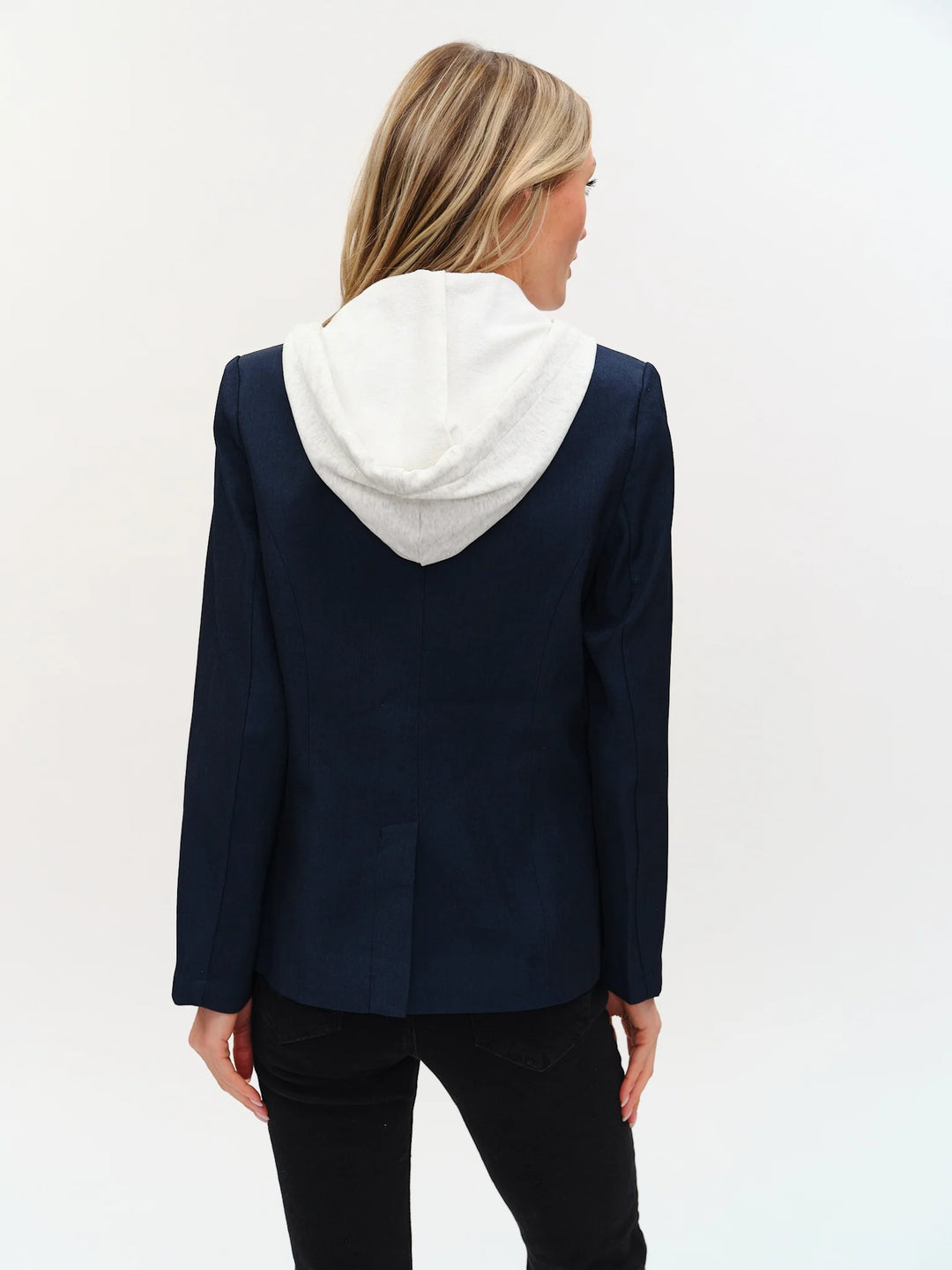 Navy Sweatshirt Blazer