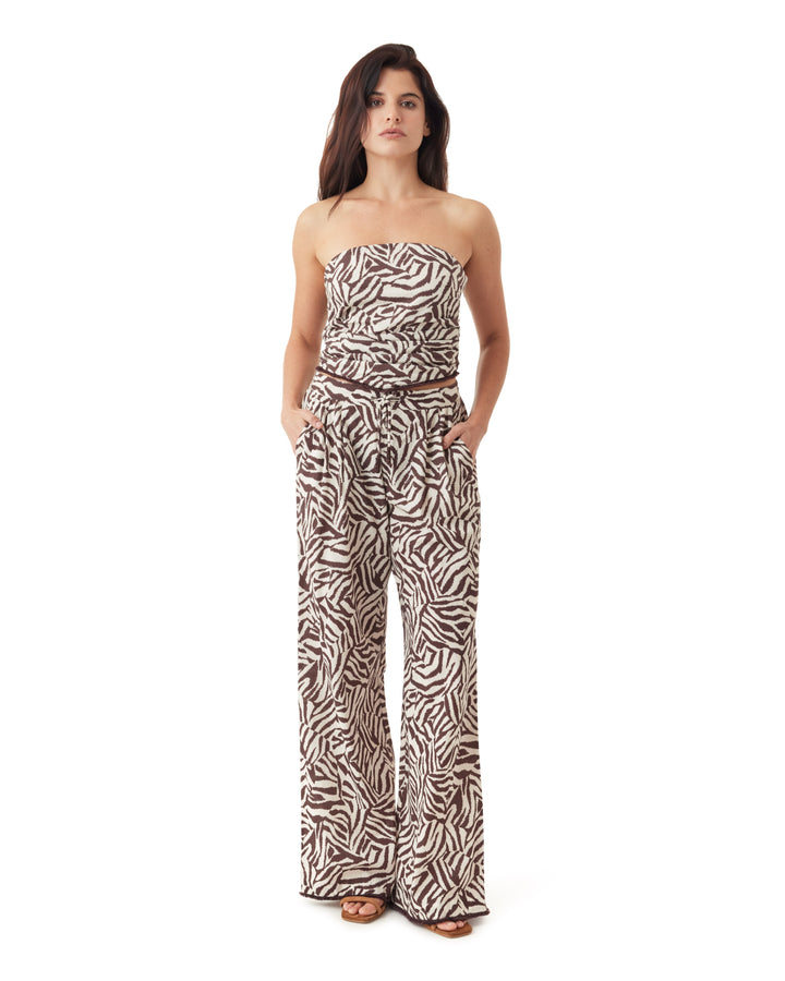 Exotic Scarf Top + Pants Set