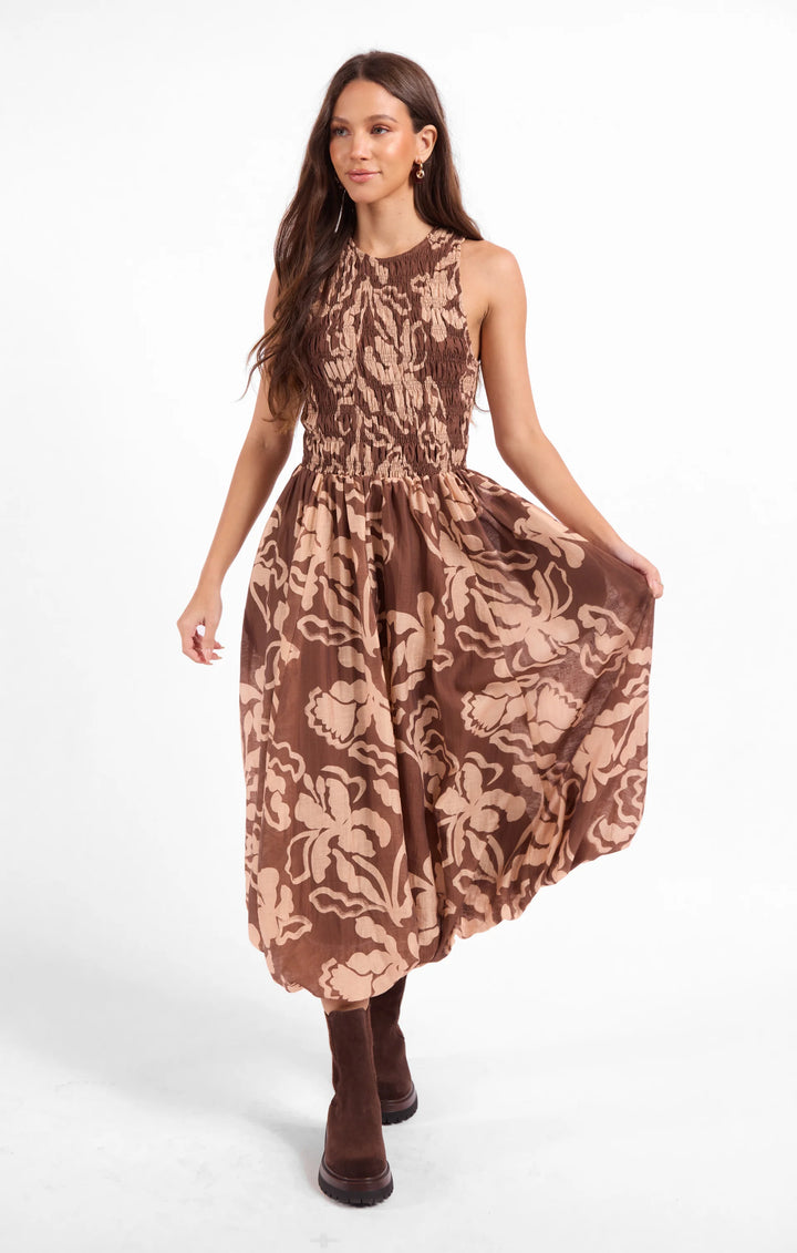 Rustic Charm Midi Dress
