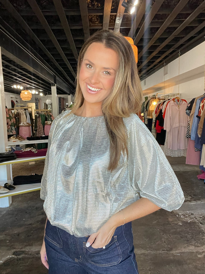 Flowy Sequin Blouse