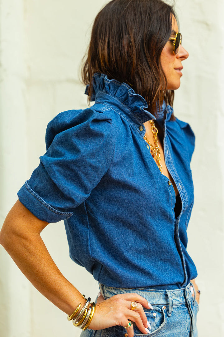 Bontina Top in Denim