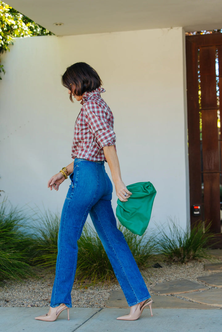 Quarantina Top -Red Plaid