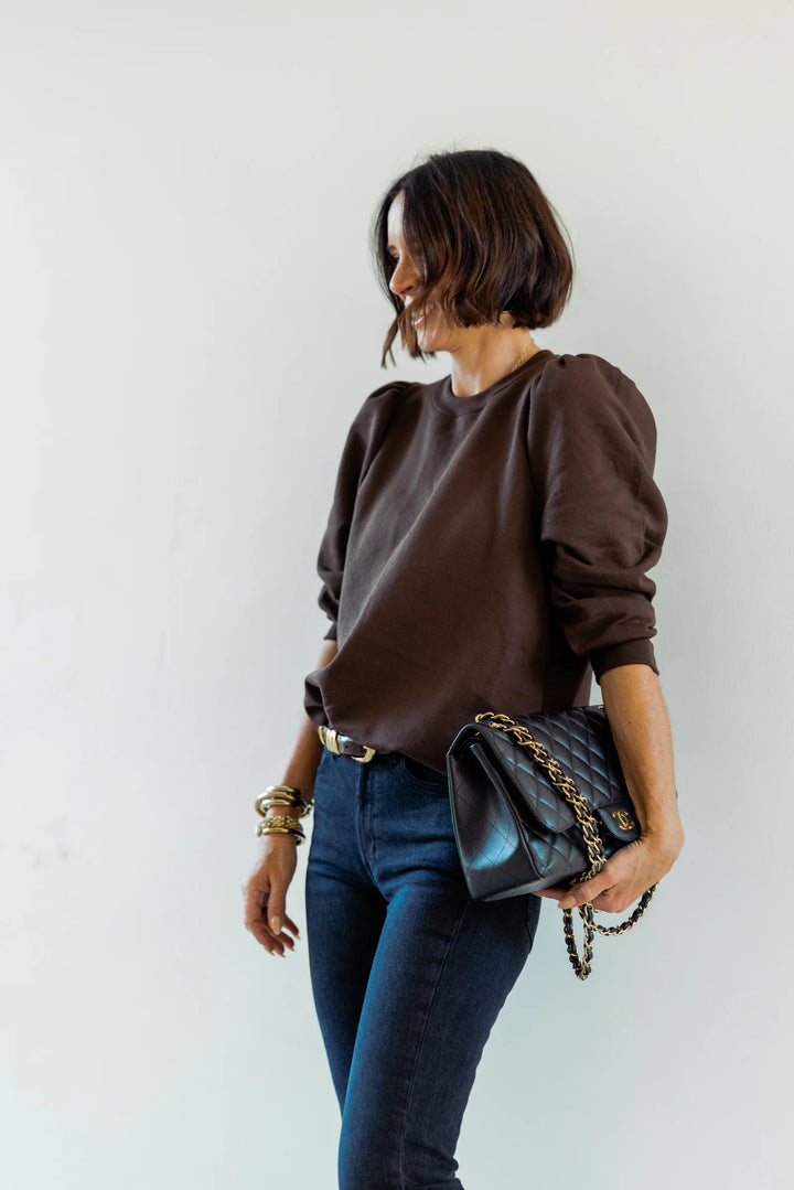 Cooper Sweatshirt in Chocolate Brown