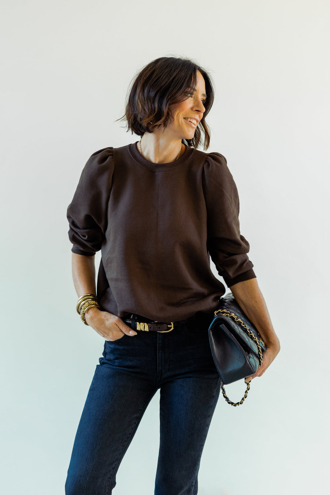Cooper Sweatshirt in Chocolate Brown