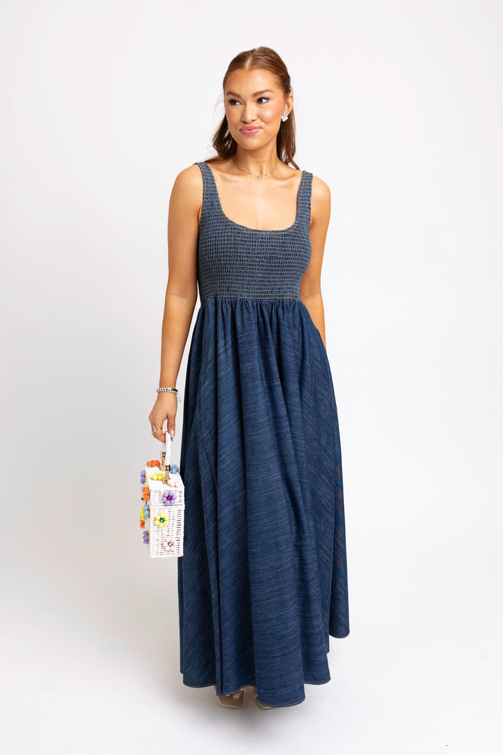 Denim Tank Maxi Dress