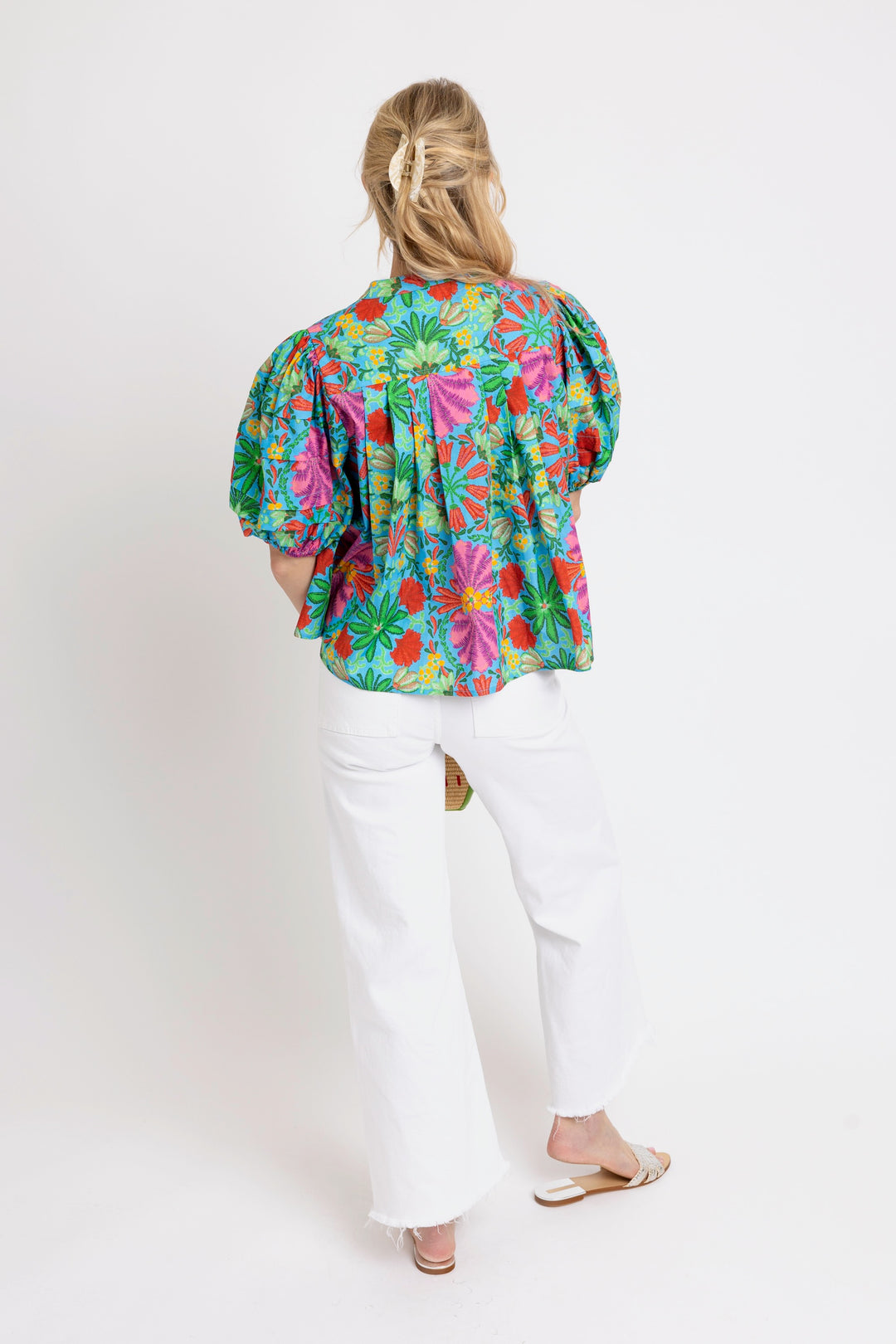 Pleat Detail Tropical Top