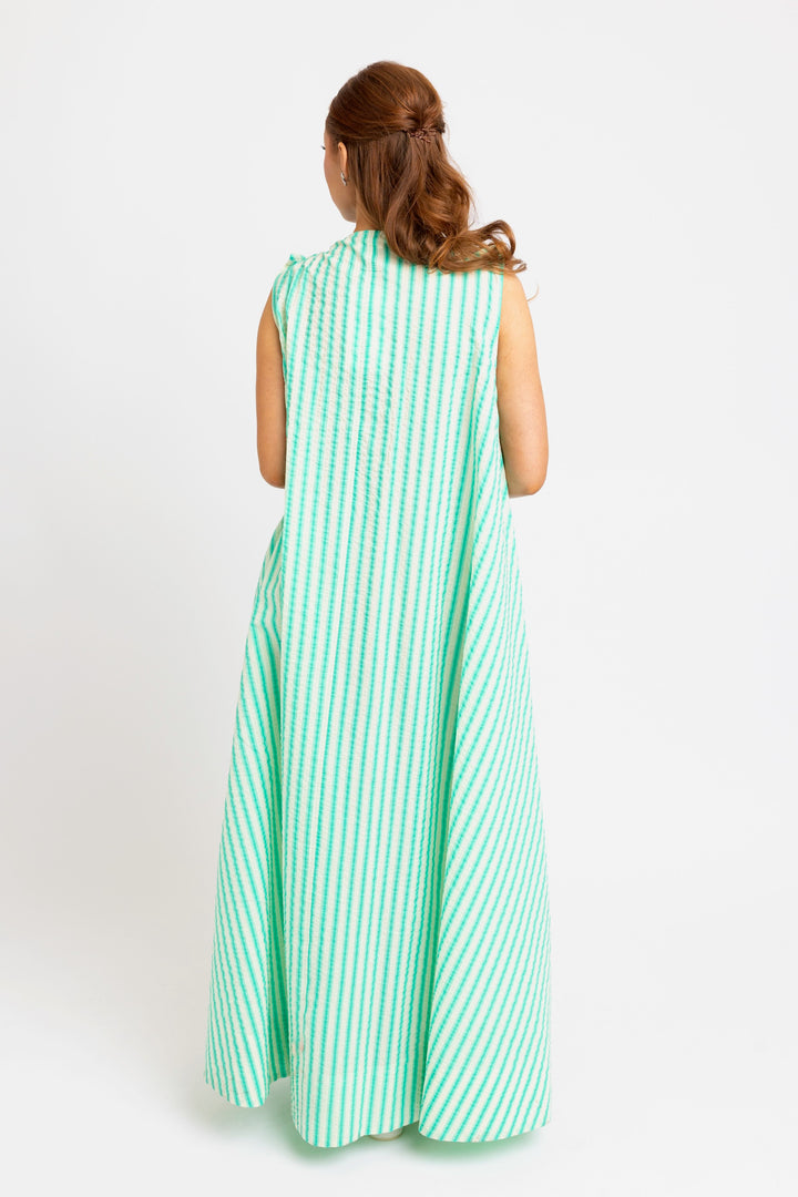Scoop Neck Stripe Maxi Dress