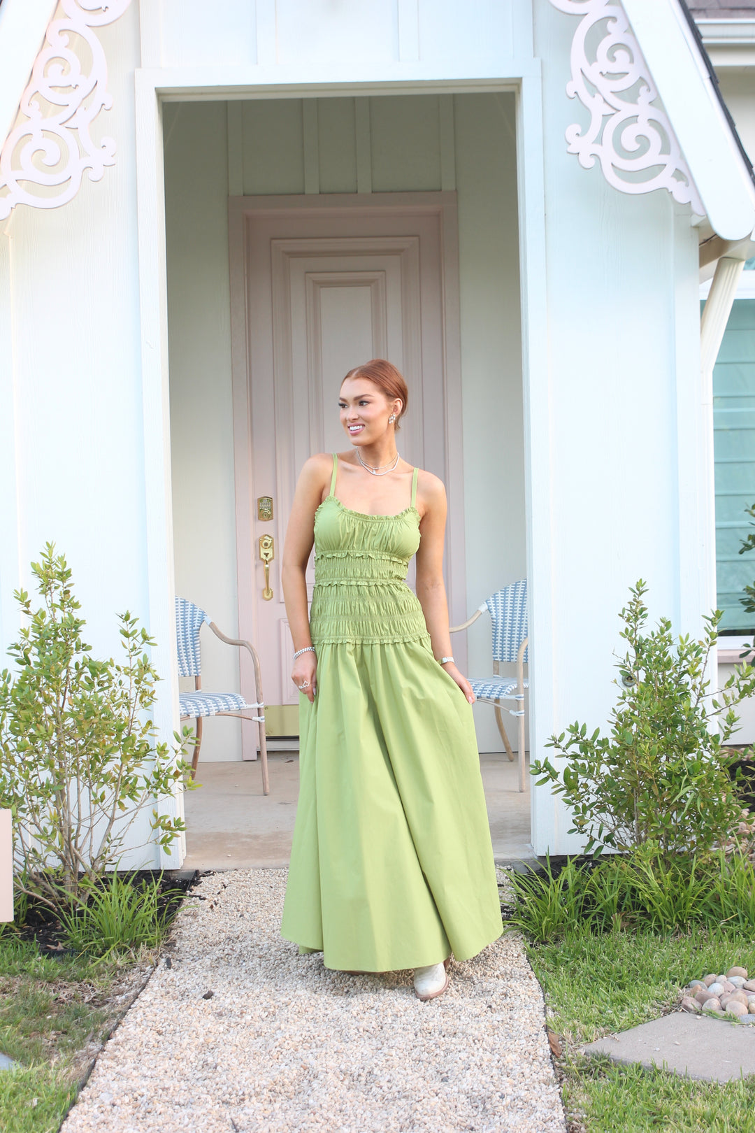 Citrine Smocked Maxi Dress