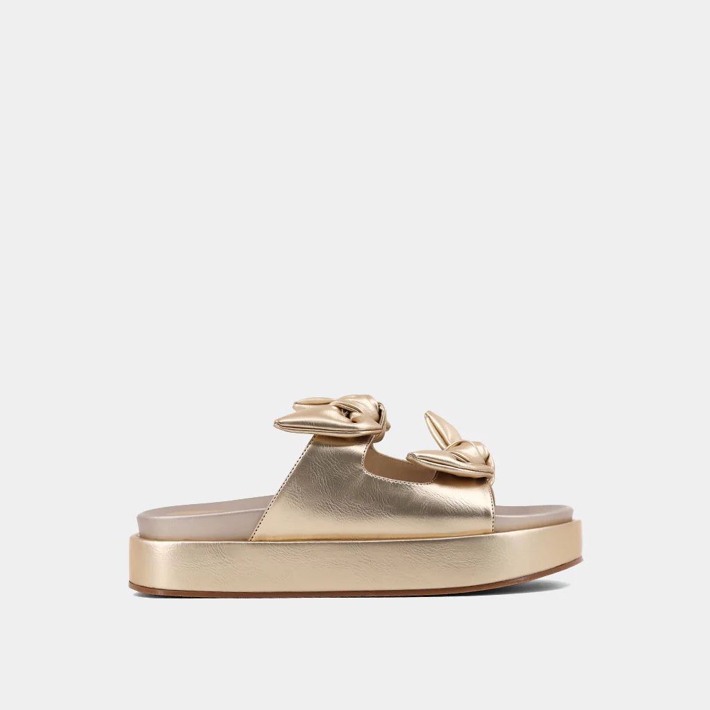 Gold Kiki Bow Sandal