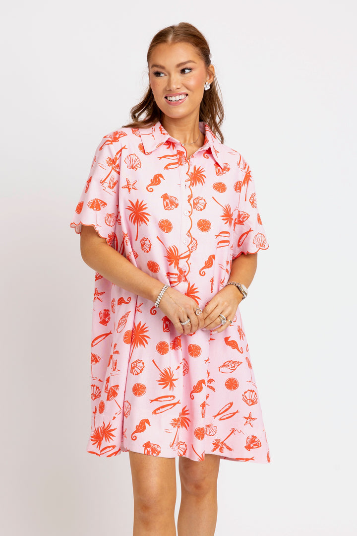 Linen Beach Shirt Dress