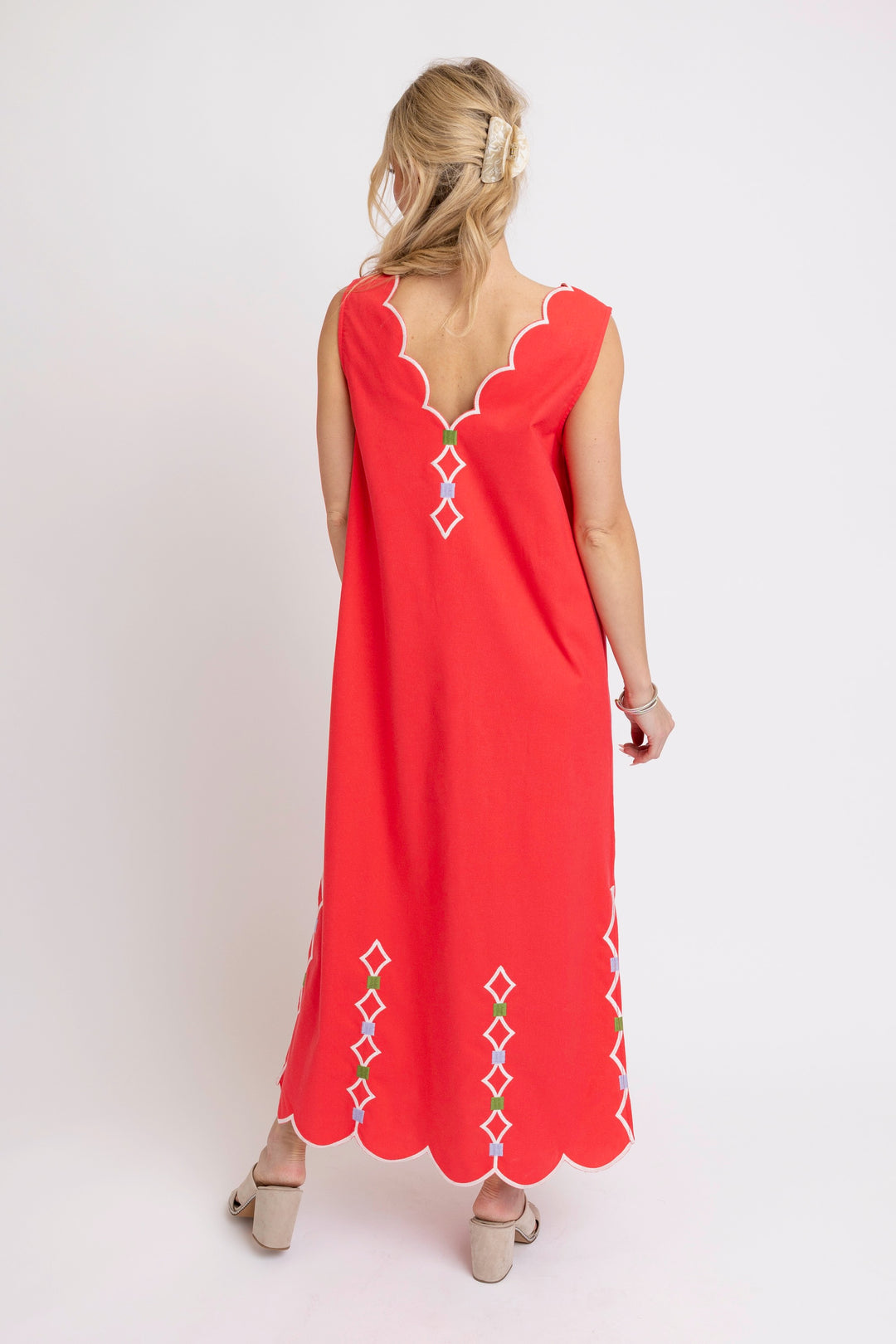 Red Scallop Dress