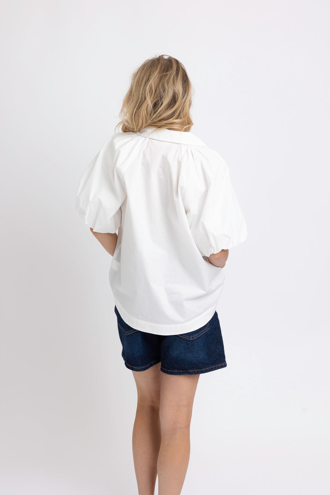 White Poplin Pocket Top