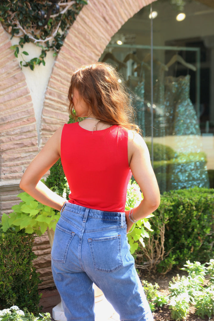 Scuba Scoop Neck Sleeveless Top