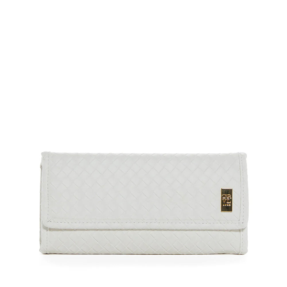 Bridal White Woven Jewel Wallet