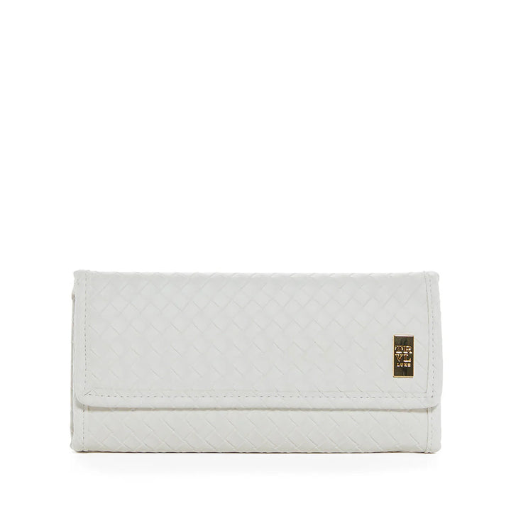 Bridal White Woven Jewel Wallet