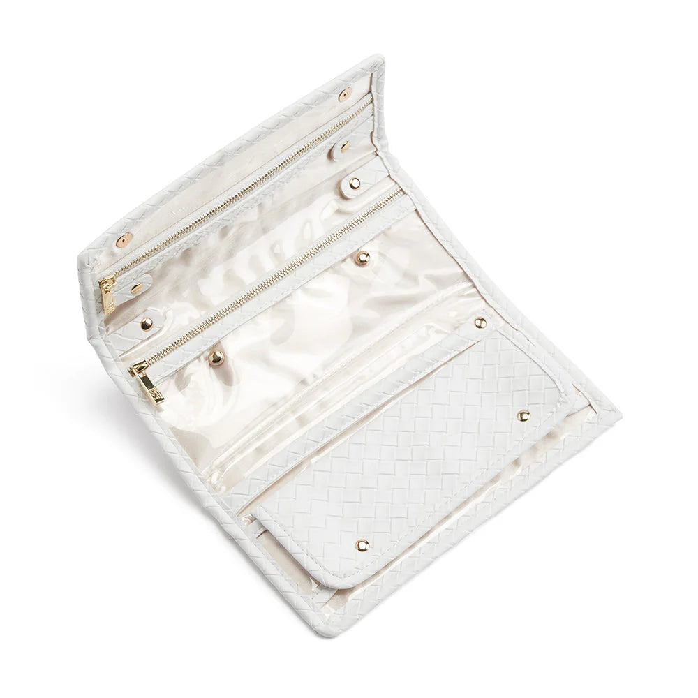 Bridal White Woven Jewel Wallet