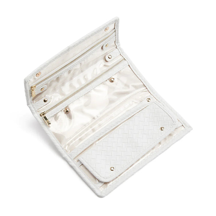Bridal White Woven Jewel Wallet