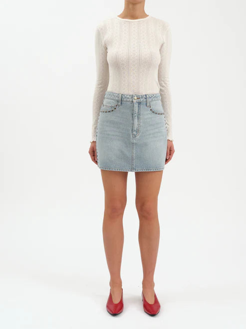 Stash Mini Skirt in Let’s Dance - DAZE Denim