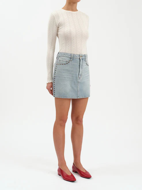 Stash Mini Skirt in Let’s Dance - DAZE Denim